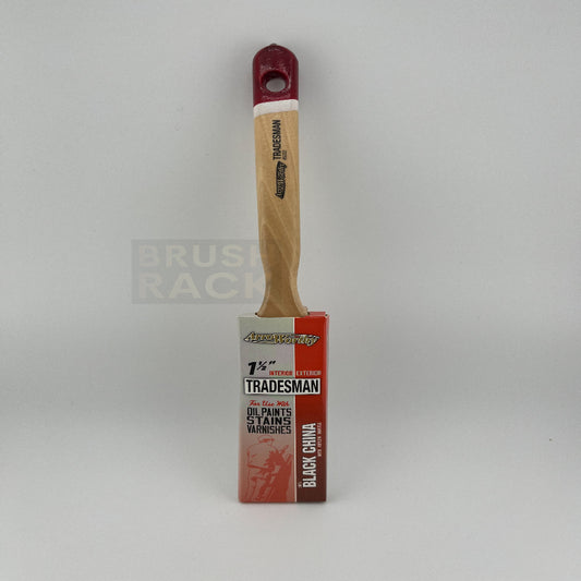 ArroWorthy Tradesman Black China Blend STRAIGHT Brush- Varnish Handle