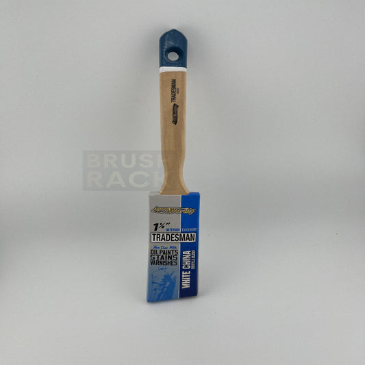 ArroWorthy Tradesman White China Blend ANGLED Brush- Sash Handle