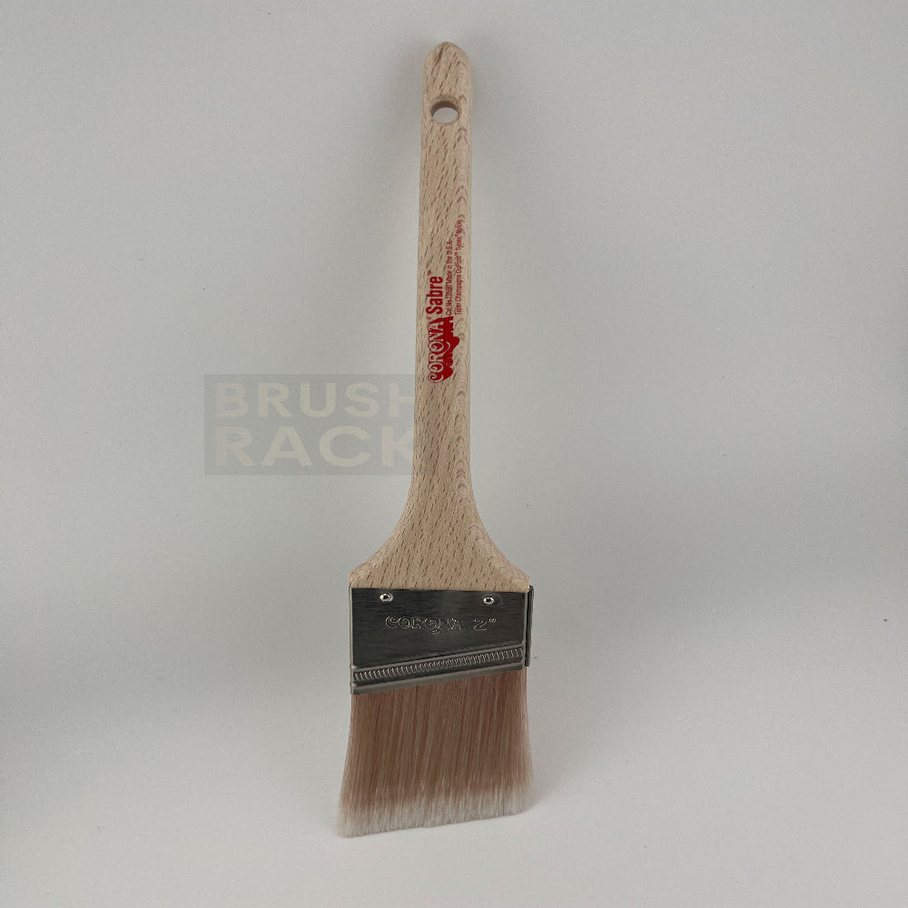 Corona Sabre ANGLED Paint Brush- Rattail Handle
