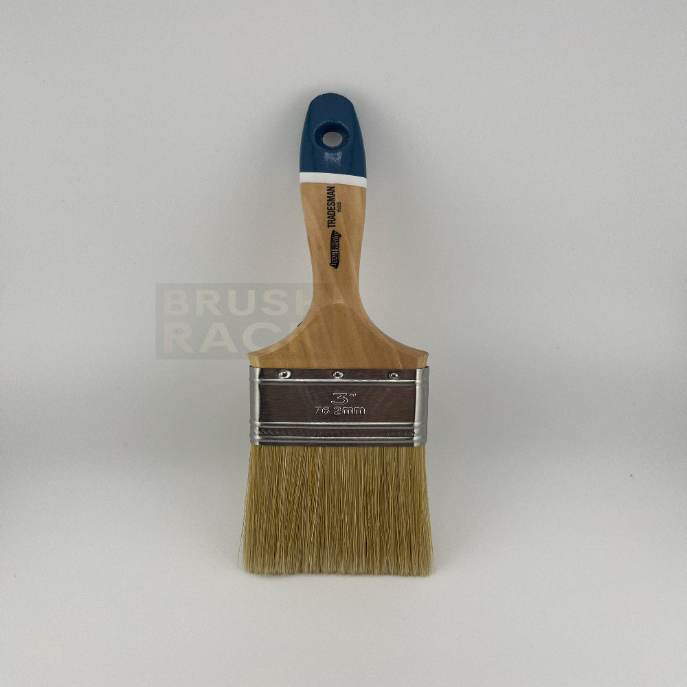 ArroWorthy Tradesman White China Blend STRAIGHT Brush- Varnish Handle