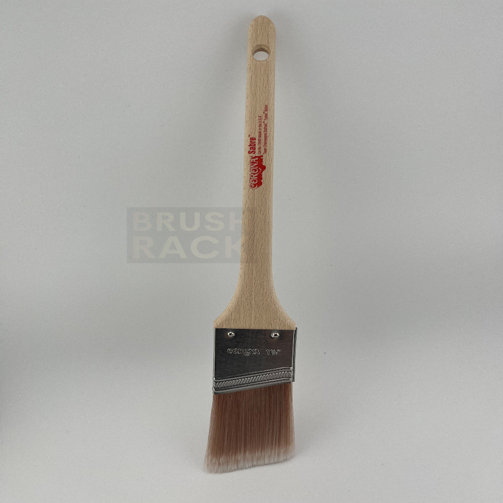 Corona Sabre ANGLED Paint Brush- Rattail Handle