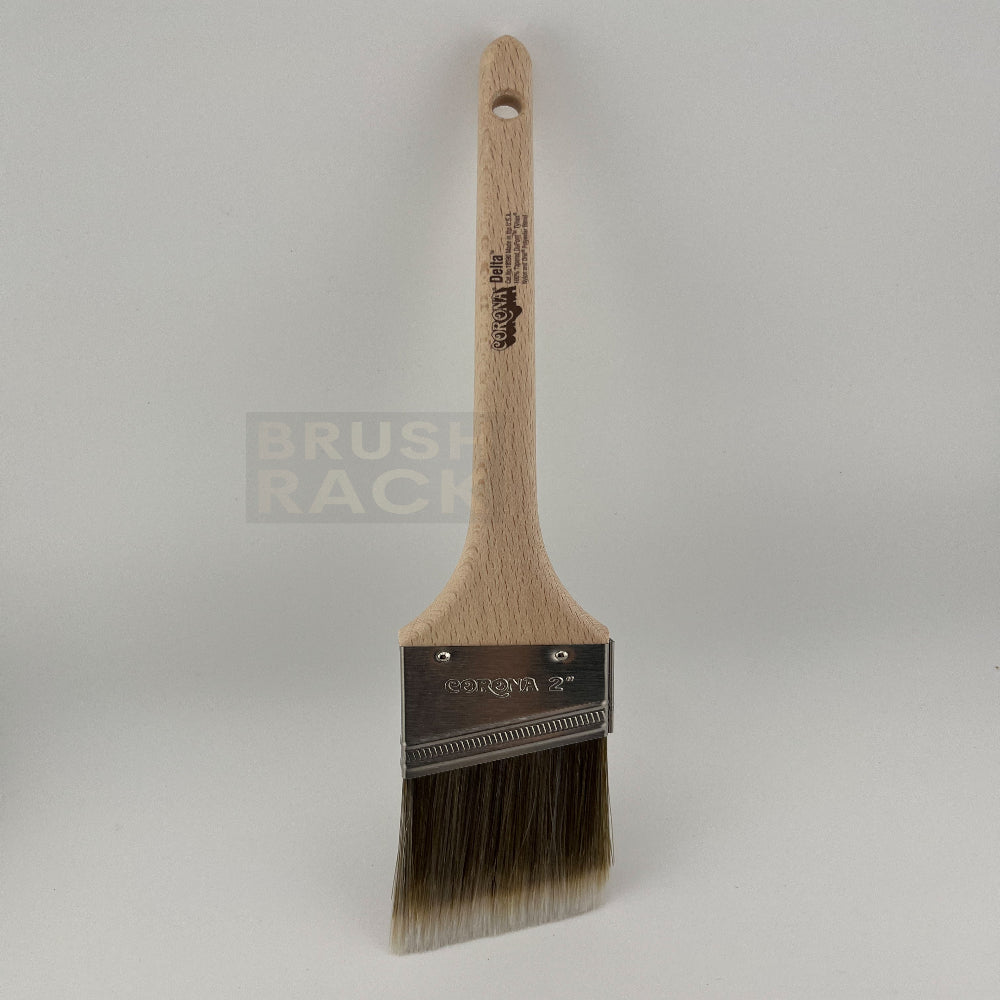 Corona Delta ANGLED Paint Brush- Rattail Handle