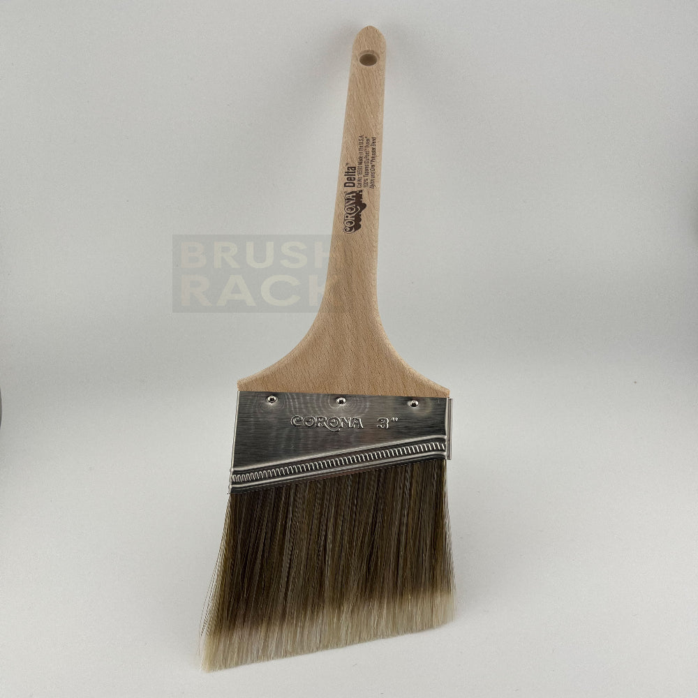 Corona Delta ANGLED Paint Brush- Rattail Handle