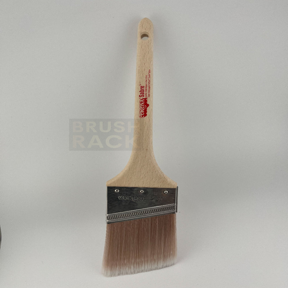 Corona Sabre ANGLED Paint Brush- Rattail Handle