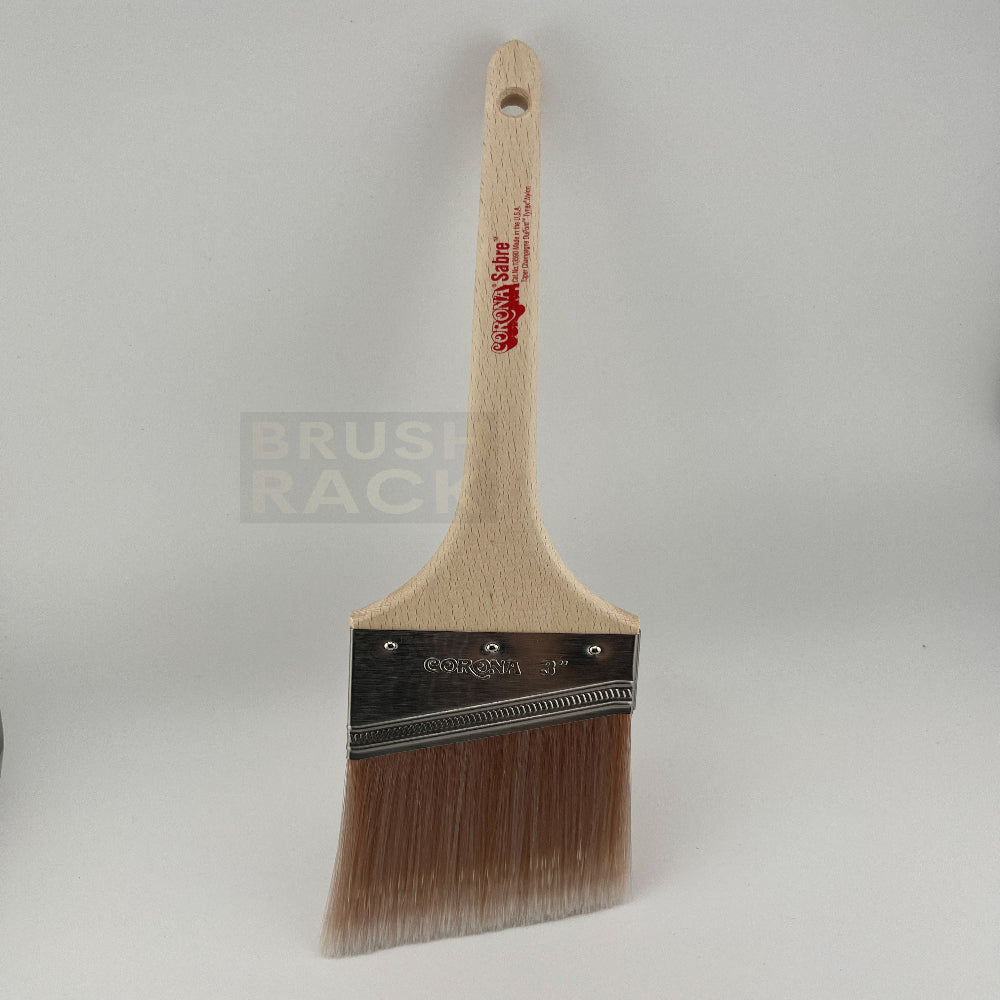 Corona Sabre ANGLED Paint Brush- Rattail Handle