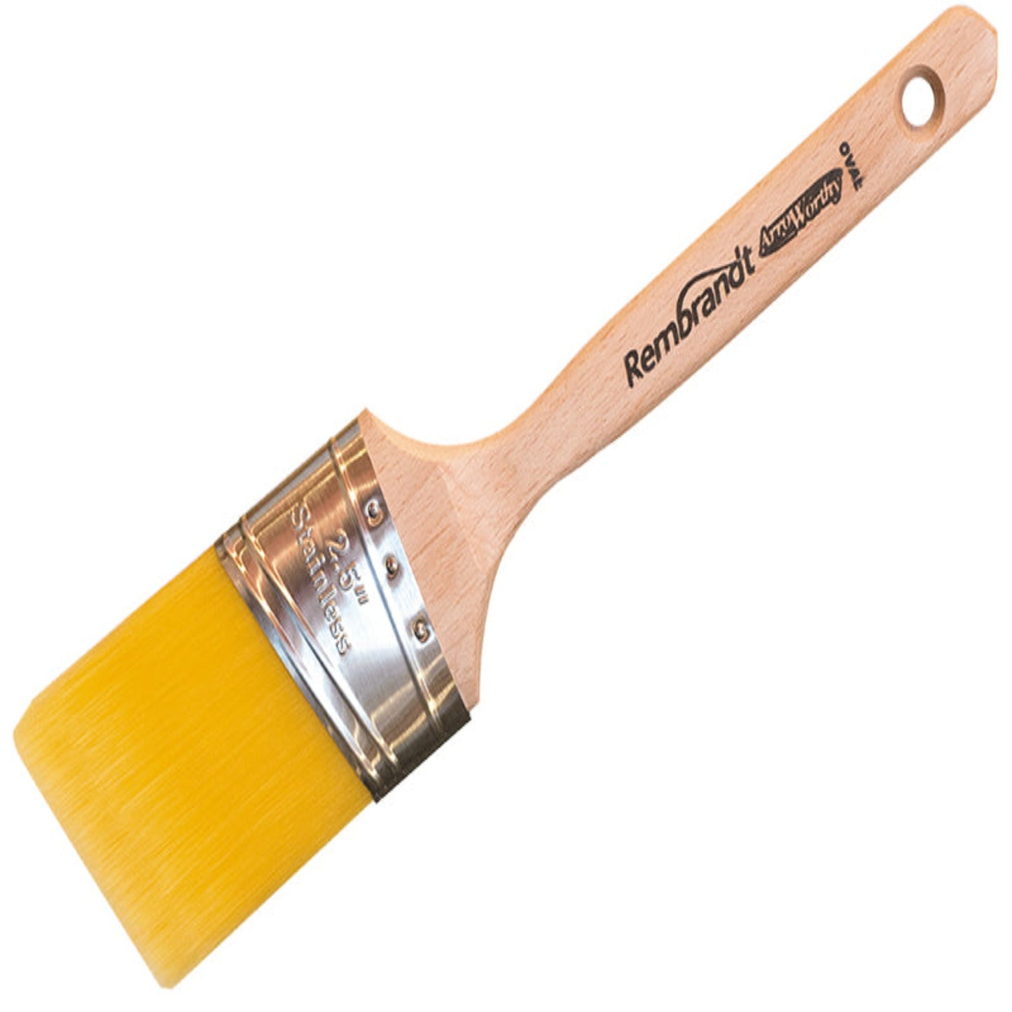 ArroWorthy Rembrandt ANGLED Semi-Oval Brush- Sash Handle