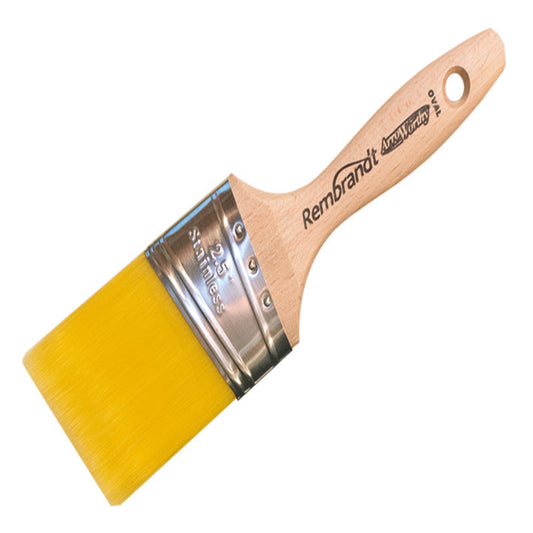 ArroWorthy Rembrandt ANGLED Semi-Oval Brush- Beavertail Handle