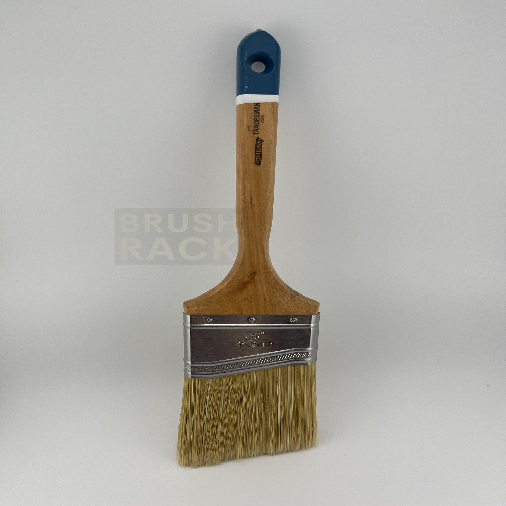 ArroWorthy Tradesman White China Blend ANGLED Brush- Sash Handle