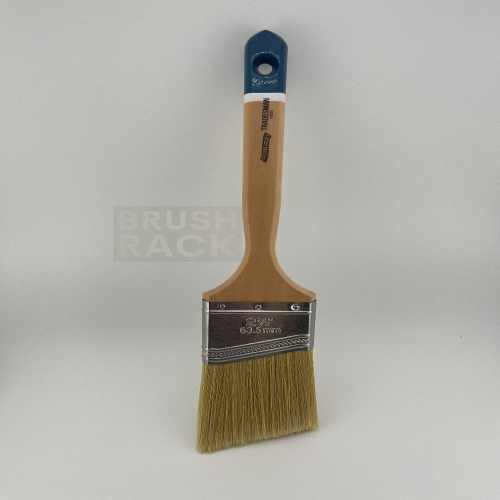 ArroWorthy Tradesman White China Blend ANGLED Brush- Sash Handle