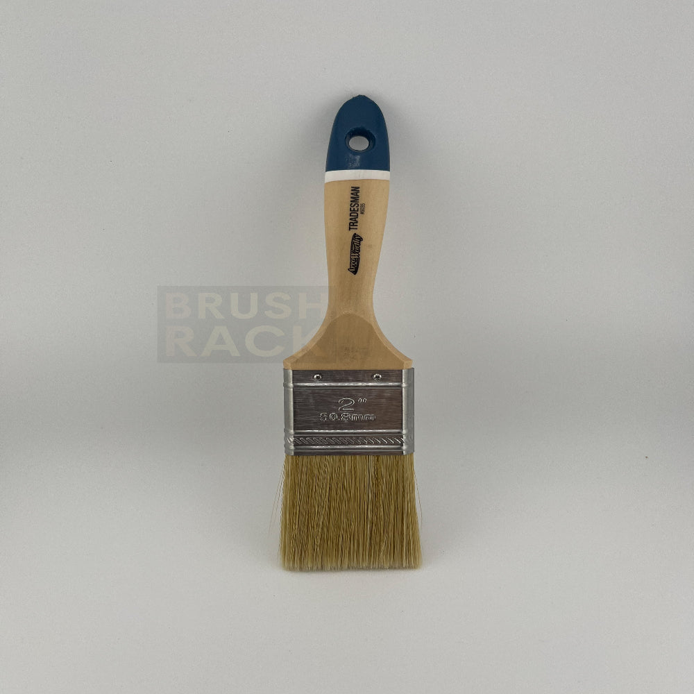 ArroWorthy Tradesman White China Blend STRAIGHT Brush- Varnish Handle