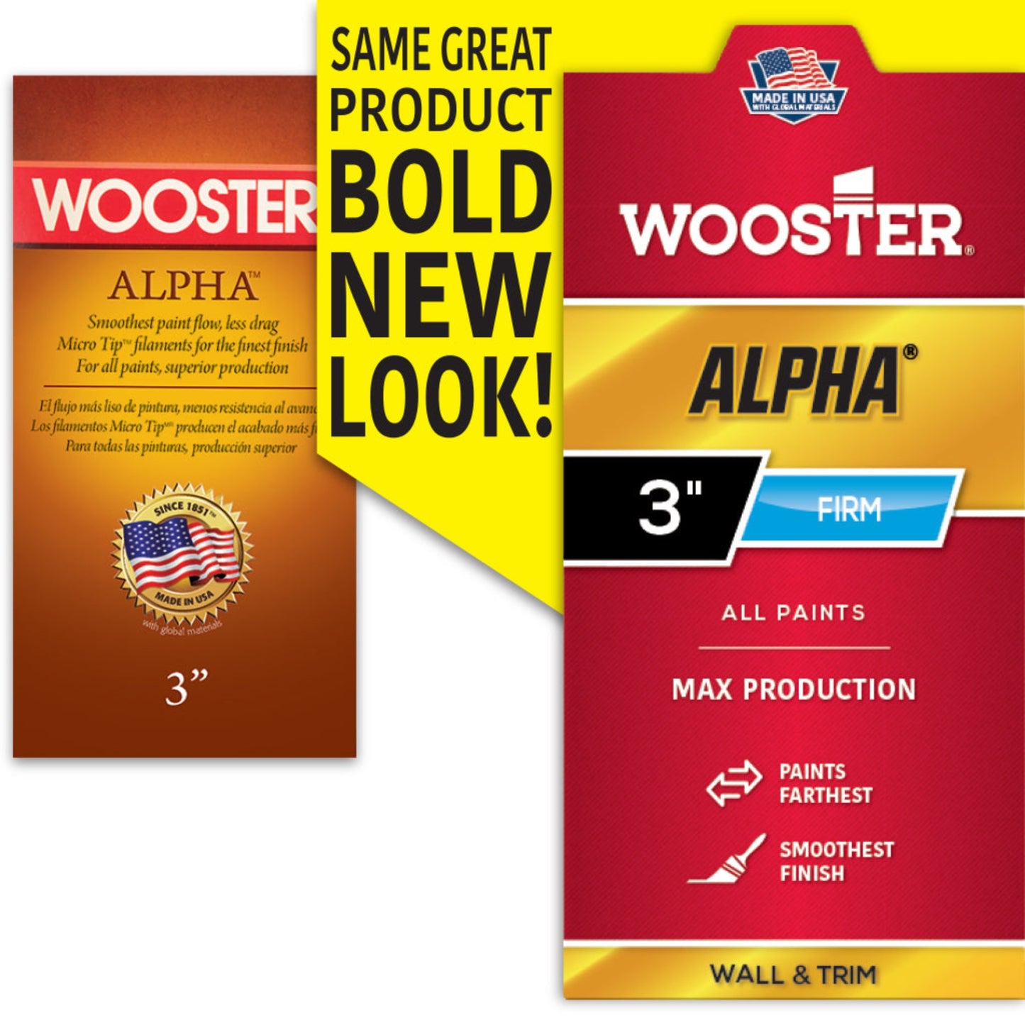 Wooster Alpha STRAIGHT Paint Brush- Sash Handle